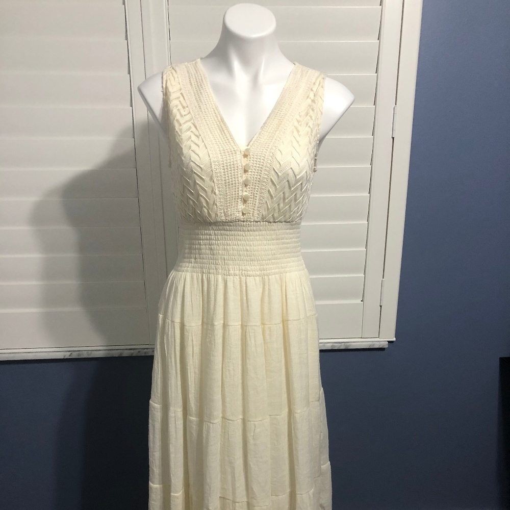 Off-white maxi dress